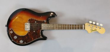 A Fender Mando-Strat, three colour sunburst, boxed