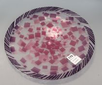 A Bob Crooks art glass dish diameter 40.5cm