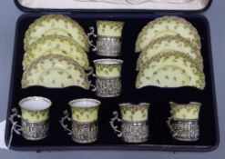 A silver-mounted coffee service (setting for six)
