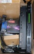 Mixed studio contents to include a Lexicon LXPI, MPX 500, Roland U220, DI boxes etc.