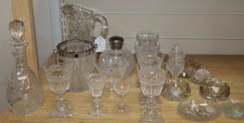 A quantity of modern drinking glassware