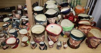 An extensive quantity of Royal Doulton character jugs
