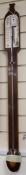An R. A. Ransley inlaid mahogany stick barometer H.100cm