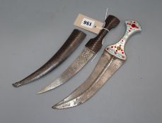 A Niello dagger and another