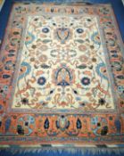 A north west Persian ivory ground rug 160 x 120cm