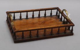 A Victorian rosewood book trough length 28cm