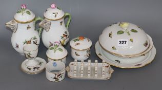 Eleven pieces of Herend porcelain