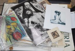 A folio of assorted pictures and prints