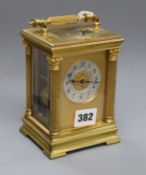 A French brass carriage clock