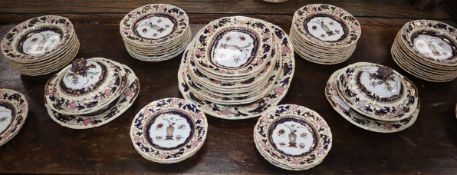 A Victorian Mason's Ironstone part dinner service in the 'Chinese Antiquities' pattern,