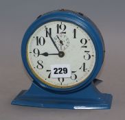 A German mantel clock with Luftwaffe mark 14.5cm