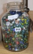 A jar of marbles