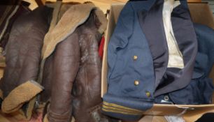 WWII RAF uniforms, flight jacket, goggles, formerly owned by Flight Lieutenant J F Hatton,