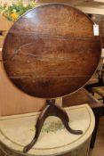 An oak tripod table W.69cm