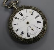 A base metal Doxa goliath pocket watch (a.f.).