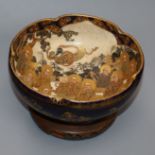 A Satsuma bowl on stand diameter 14cm