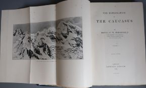 Freshfield, Douglas W - The Exploration of the Caucasus, 2 vols, qto, blue cloth, spine faded and