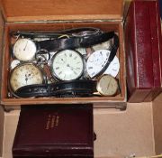 A small group of assorted watches, movements and parts etc.