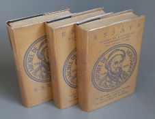 Montaigne, Michel Eyquem de, - The Essays, translated by John Florio, Anno 1615, 3 vols, 9to, half