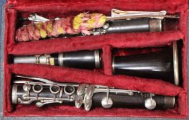 A cased clarinet