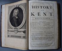 Harris, John - The History of Kent, 1st edition, vol I (all pbd), folio, contemporary calf,