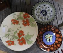 A Royal Doulton Poppy design charger D5329 and two series ware plate