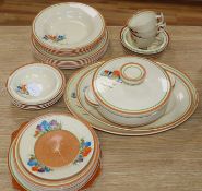 A Clarice Cliff crocus part dinner service