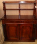 A Victorian mahogany chiffonier W.107cm