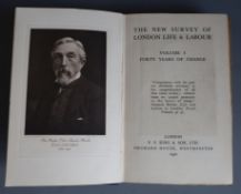 Booth, Charles - The New Survey of London Life and Labour, 9 vols, 8vo, blue cloth, London 1930-1935