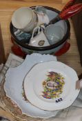 A lobster salad bowl, Royal Commemorative ceramics, Coalport bowls