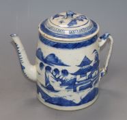 A Chinese lidded teapot, 19th century Height 19cm