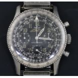 A gentleman's mid 1960's stainless steel Breitling Navitimer chronograph wristwatch, model no.