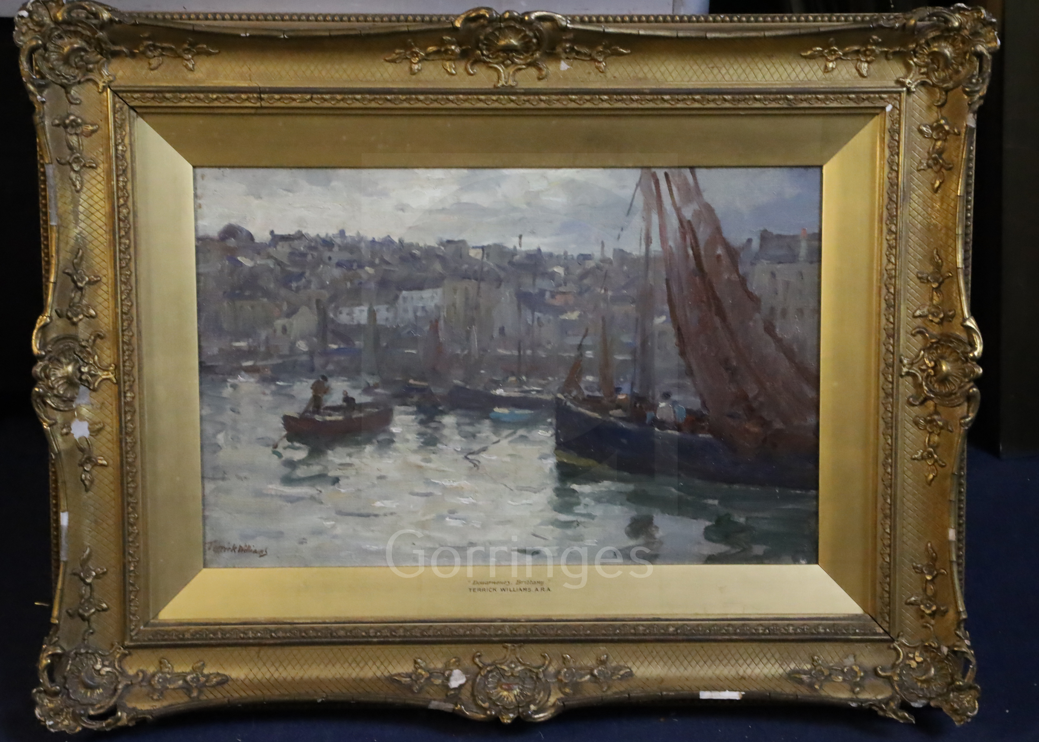 Terrick Williams RA (1860-1936)oil on canvas'Douarnenez, Brittany'signed and titled verso10.25 x - Image 2 of 3