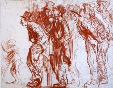 Sir Frank Brangwyn (1867-1956)lithograph'Men in top hats'initialled in the plate12 x 15.75in.