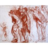 Sir Frank Brangwyn (1867-1956)lithograph'Men in top hats'initialled in the plate12 x 15.75in.