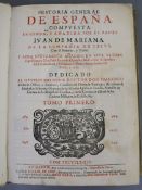 Mariana, Juan de - Historia general de Espana, 2 vols, folio, vellum, front boards each with diamond