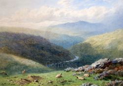 Harry Sutton Palmer (1854-1933)watercolourSheep in a mountain landscapesigned and dated 187211 x