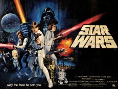 Star Wars (1977) British Quad film poster, Pre Academy Awards, Style C, directed by George Lucas,