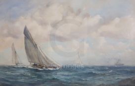 John Ernest Aitken (1881-1957)pair of watercoloursThe Yacht Race & Rough Seas off