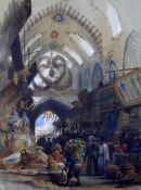Circle of Amadeo Preziosi (1816-1882)watercolour and bodycolour on paper'The Drug Bazaar,