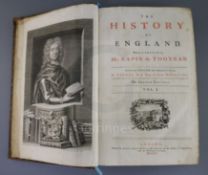 Rapid de Thoyras, Paul - The History of England, 2nd edition, 2 vols, contemporary calf, with