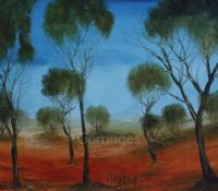 Kevin Charles (Pro) Hart (Australian, 1928-2006)oil on board'Tree's11.75 x 13.75in.