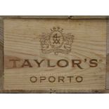 A case of six bottles of Taylor's Vintage Port, 1997, in unopened wooden case from The Wine