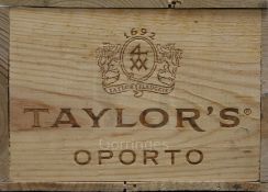 A case of six bottles of Taylor's Vintage Port, 1997, in unopened wooden case from The Wine