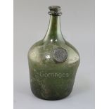 A 'Pyrmont Water' sealed bottle, c.1720-40 of mallet shape, with inverted seal to the shoulder,