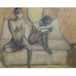 § Sir Robin Philipson RA PRSA (1916-1992)oil on canvasTwo female nudes restingsigned15.5 x 19.5in.