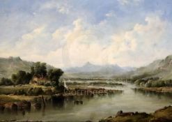 Alfred Gomersal Vickers (1810-1837)oil on canvasOpen river landscapesigned9.75 x 13.75in.