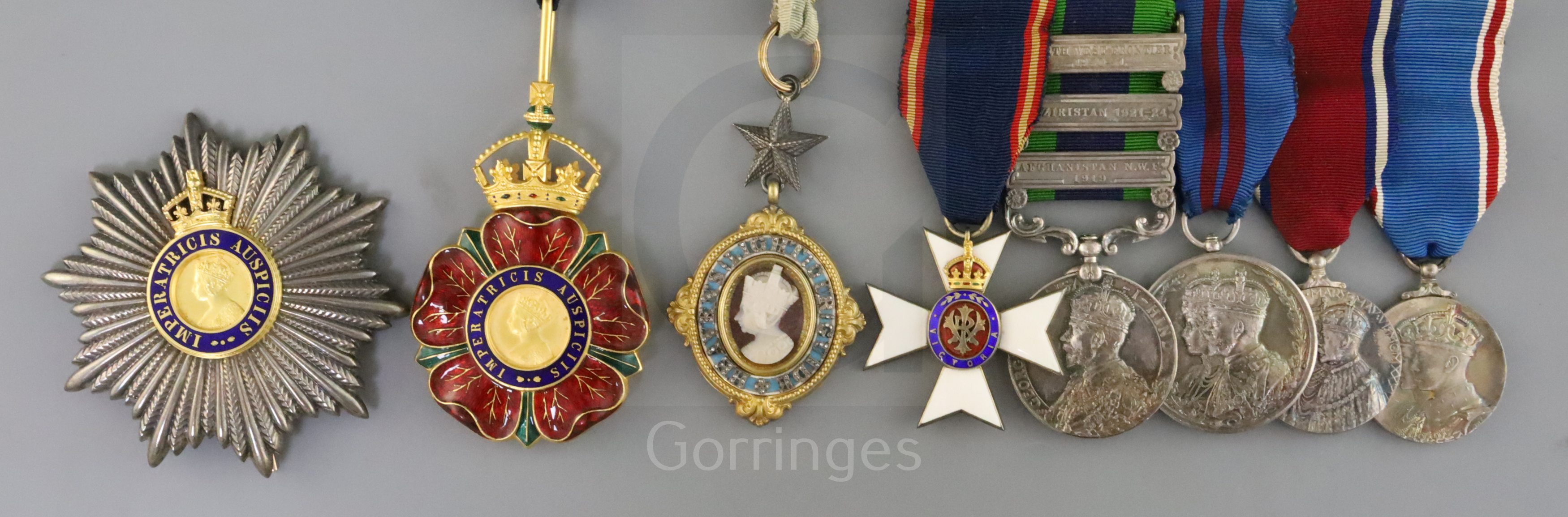 A KCIE CSI MVO group of 8 medals to Sir Herbert Aubrey Francis Metcalfe (1883–1957) comprising The