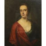 Early 18th century English Schooloil on canvasPortrait of Sarah Knight, Aged 43, died 174330 x