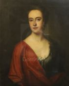 Early 18th century English Schooloil on canvasPortrait of Sarah Knight, Aged 43, died 174330 x